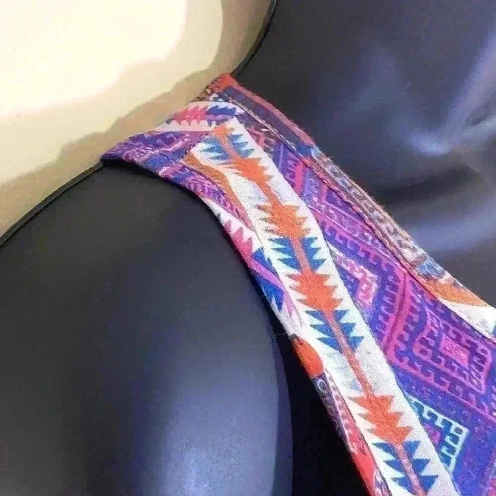 MinkPink Multicolor Aztec Sleeveless Cinch Waist Maxi Dress Size S - Picture 7 of 16